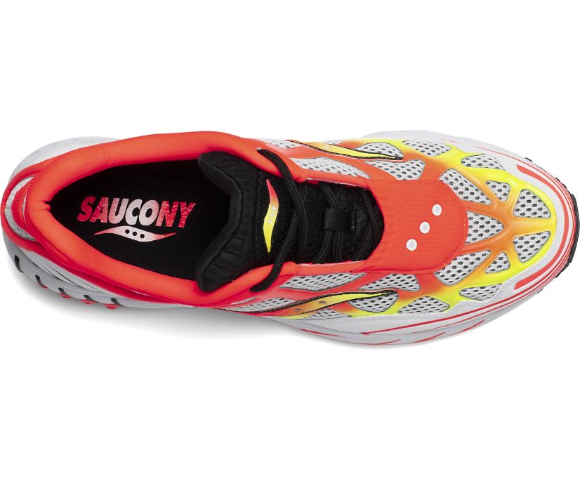 Saucony Grid Web Women's Originals White / Red / Yellow | Canada 006YXFU